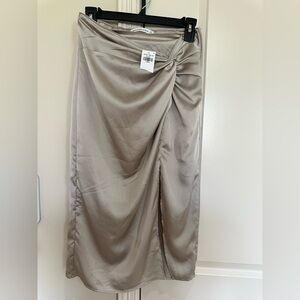 Abercrombie & Fitch Tan Midi Wrap Skirt